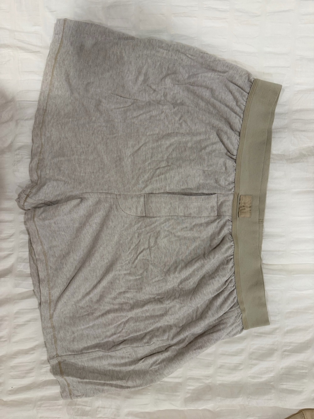 SKIMS Light Gray Elastic-Waist Sleep Shorts